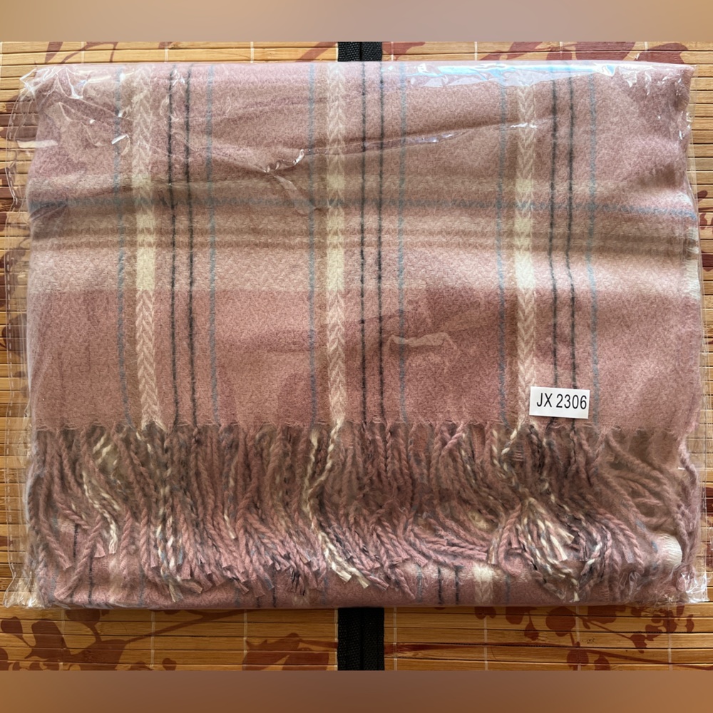 Pink Plaid Scarf